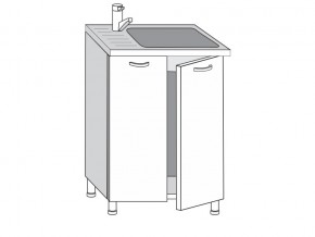 2.60.2м Шкаф-стол на 600мм под врезную мойку с 2-мя дверцами в Салехарде - salekhard.магазин96.com | фото