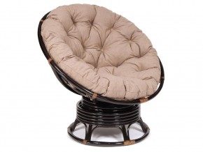 Кресло-качалка Papasan w 23/01 B с подушкой Antique brown, экошерсть Коричневый в Салехарде - salekhard.магазин96.com | фото