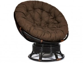 Кресло-качалка Papasan w 23/01 B с подушкой Antique brown, ткань Коричневый в Салехарде - salekhard.магазин96.com | фото