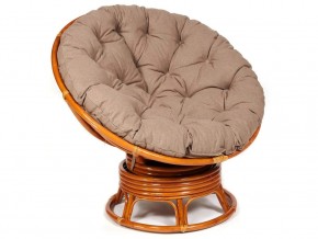 Кресло-качалка Papasan w 23/01 B с подушкой Cognac, экошерсть Коричневый в Салехарде - salekhard.магазин96.com | фото