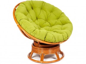 Кресло-качалка Papasan w 23/01 B с подушкой Cognac, флок Олива в Салехарде - salekhard.магазин96.com | фото