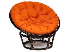 Кресло Papasan 23/01 W с подушкой Antique brown, ткань Оранжевый в Салехарде - salekhard.магазин96.com | фото