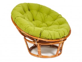 Кресло Papasan 23/01 W с подушкой Cognac, флок Олива в Салехарде - salekhard.магазин96.com | фото