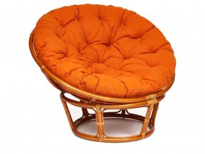 Кресло Papasan 23/01 W с подушкой Cognac, ткань Оранжевый в Салехарде - salekhard.магазин96.com | фото