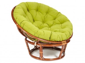 Кресло Papasan 23/01 W с подушкой Pecan, флок Олива в Салехарде - salekhard.магазин96.com | фото