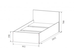 Кровать одинарная (Без матраца 0,9*2,0) в Салехарде - salekhard.магазин96.com | фото
