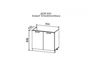 Шкаф нижний ДСМ800 под мойку в Салехарде - salekhard.магазин96.com | фото